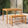 vidaXL Garden Dining Table Wood Brown Solid Acacia Wood 35.4x35.4 in - 2 of 4