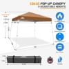 EAGLE PEAK Slant Leg Pop-up Canopy Tent Easy One Person Setup Instant Outdoor Beach Canopy Folding Portable Sports Shelter - 3 of 4