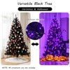 Tangkula Artificial Tree, Black Halloween Tree w/ Purple LED Lights - 4 of 4