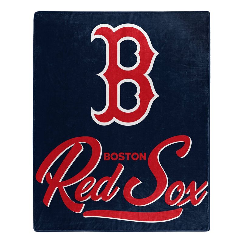 MLB Boston Red Sox 50 x 60 Raschel Throw Blanket, 1 of 4