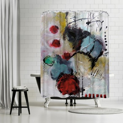 Americanflat Eruptus 3381 by Annie Rodrigue 71" x 74" Shower Curtain
