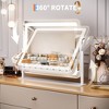 LED Vanity Mirror with Touch Control - 3 Lighting Modes, Round/Square Makeup Mirror, Plug-in/Battery - 3 of 4