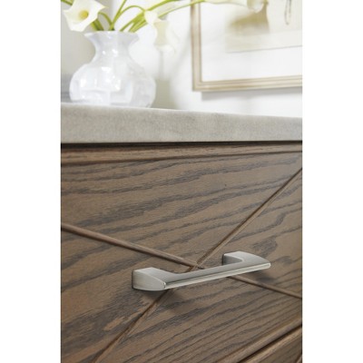 Satin Nickel Modern Rectangular Cabinet Drawer Pull