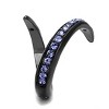 Slickblue Women’s Stainless Steel Ring, Light Black IP Finish, Synthetic Tanzanite, Cuff Band, Purple, Sizes 5-10 - 4 of 4