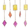29" x 17" Contemporary Metal Geometric Windchime Blue/Yellow/Pink - Olivia & May - image 4 of 4