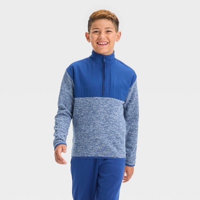 Boys' Fleece ¼ Zip Sweater - All In Motion™ Indigo Xs : Target