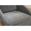 PAGED Chenille Fabric Accent Chair Modern Upholstered Armchair with Wooden Side Frame for Living Room - 2 of 4