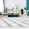 Washable Rug, Soft Low Pile Plaid Area Carpet, Non Slip Accent Throw Rug for Living Room Bedroom Dining Room Playroom Farmhouse - 2 of 4