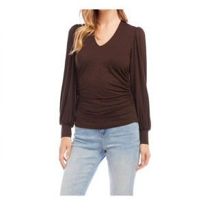 Women's Shirred V-Neck Top - Karen Kane - 1 of 4