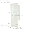 71'' Tall Storage Display Cabinet with Glass Door,LED Light,Drawers,Adjustable Shelves for Living Room or Kitchen-Baofuwish - 4 of 4