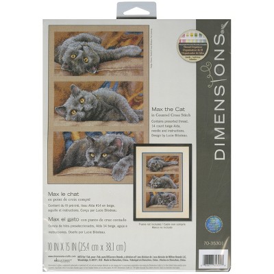 Dimensions Counted Cross Stitch Kit 10"X15"-Max The Cat (14 Count)