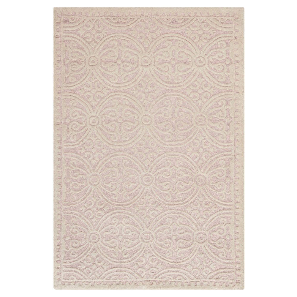 Pink/Ivory Geometric Tufted Accent Rug 3'x5' - Safavieh