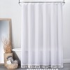 Textured Dot Fringed Shower Curtain White - Opalhouse™ : Target