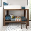 Max & Lily Bunk Bed, Mid-Century Modern Twin over Twin Solid Wood Bed Frame for Kids - 2 of 4