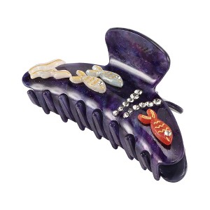 Unique Bargains Women's Elegant Fish Pattern Hair Clips Hairdo Clips 4.06"x1.81"x2.20" 1 Pc - 1 of 3