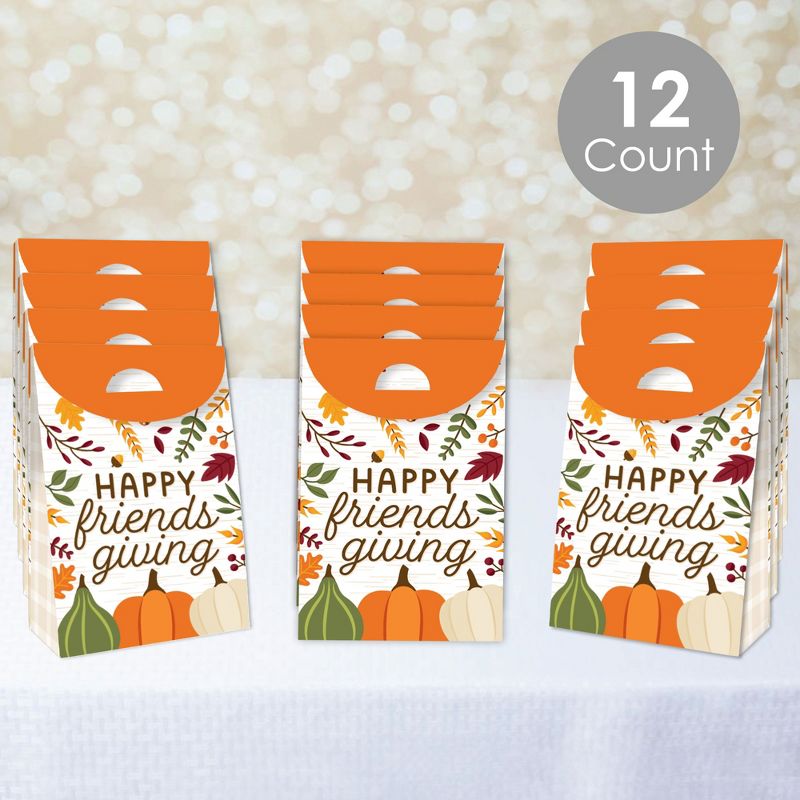 Big Dot of Happiness Fall Friends Thanksgiving - Friendsgiving Gift Favor Bags - Party Goodie Boxes - Set of 12, 2 of 9