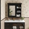 Grungis Wall Mounted Bathroom Storage Cabinet,30'' x28'' Medicine Cabinet with Mirror and 3 Shelves,Storage Cabinet for Bathroom - 2 of 4