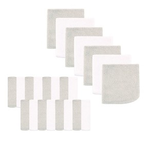 Luvable Friends Baby Unisex Super Soft Bundle Washcloths, Neutral Gray, One Size - 1 of 2