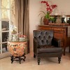Modern Accent Club Chair, Button-Tufted Upholstered Armchair With Nailhead Trim - 2 of 4