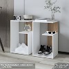 NicBex 25" High 3-Tier Shelf Side End Table,Dark Walnut Coffee Table End Table for Living Room,Bedroom - 4 of 4