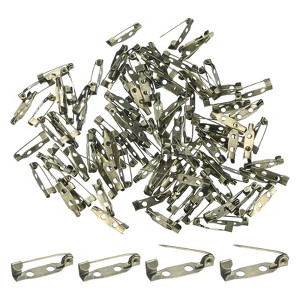Unique Bargains Durable Multipurpose Iron Badge Brooch Pin Backs Safety Clasp 120 Pcs - 1 of 4