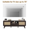 FURNIinspire TV Stands And Consoles Media Entertainment Center With Drawer, Mid Century Modern TV Stand Console Cabinet, Brown, 15.4"*59"*19.3" - 4 of 4