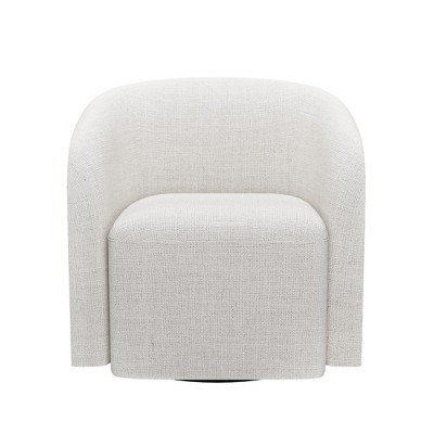 Green Swivel Barrel Accent Chair, Upholstered 360° Rotating Armchair for Living Room, Bedroom, Office, or Waiting Area – No Assembly Needed