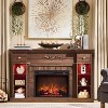 SinCiDo Farmhouse 54" W LED Fireplace TV Cabinet w/ 7 Lighting Colors,Freestanding Electric Fireplace Heater, 4 Adjustable Shelves & 2 Drawers - 2 of 4