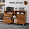 Karl Home 4-Drawer Brown MDF (Medium-Density Fiberboard) 40.94in. W Lateral File Cabinets - 2 of 4