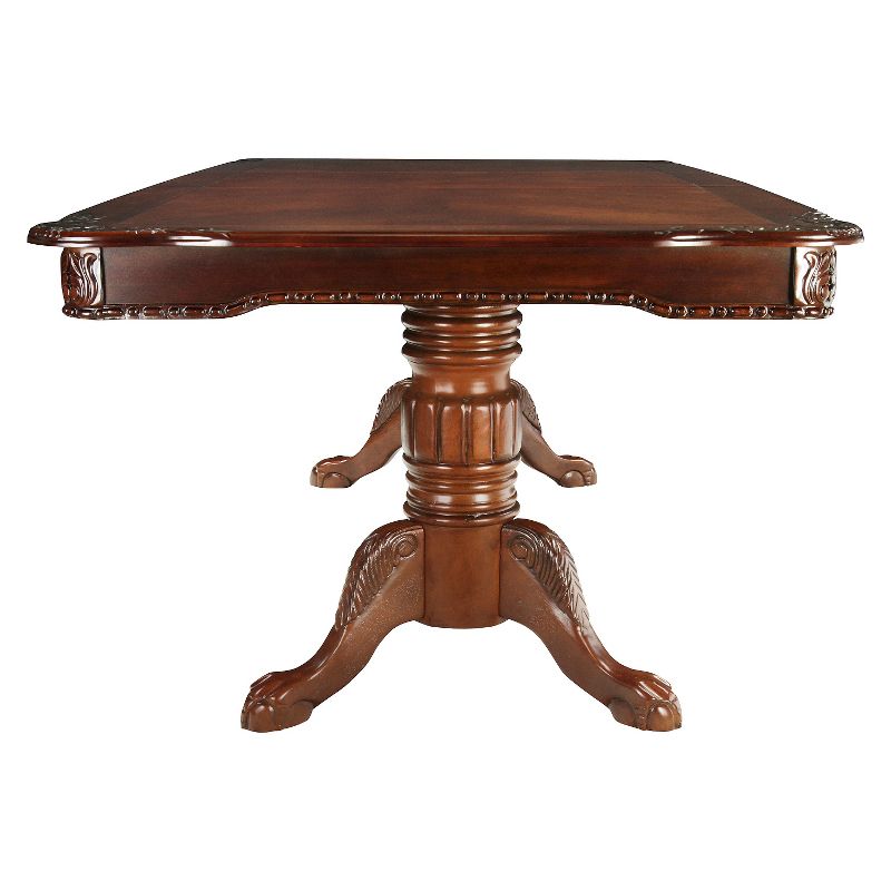 Belliere&#160;Elegant Carved Double Pedestal Extendable Dining Table Red - HOMES: Inside + Out, 4 of 6
