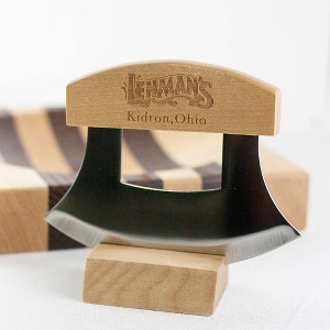 Lehman's ULU Crescent Rocker Knife, 6 inch Curved Stainless Steel Blade Chops and Minces Salad, Fruit, Vegetables and Herbs - 1 of 4