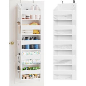 SpaceAid Over the Door Organizer – 5 Pocket Hanging Storage with Mesh Sides and Clear Windows - 1 of 4