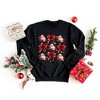 Simply Sage Market Women's Graphic Sweatshirt Coquette Santa and Bow Chart - 3 of 4