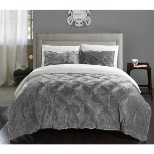 7pc King Kaiser Bed in a Bag Comforter Set Gray - Chic Home Design
