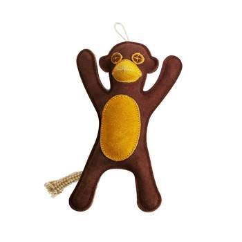 American Pet Supplies 11.5-Inch Eco-Friendly Monkey Natural Leather Dog Chew Toy