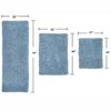 Fantasia Bath Rug Collection Cotton Shaggy Pattern Tufted Set of 3 Bath Rug Set - Home Weavers - 2 of 3