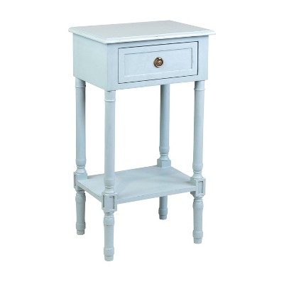 target blue side table
