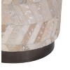 Carolina Chair  Table Handwoven Dionysus Silver Shevron Ottoman - 3 of 4