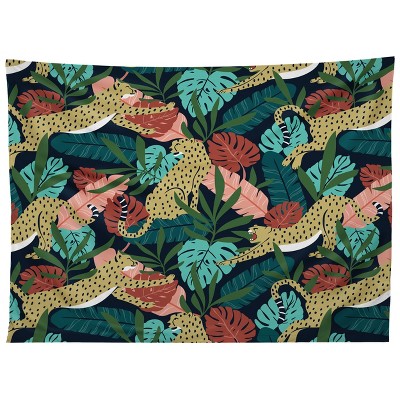 Heather Dutton Spotted Jungle Cheetahs Midnight Tapestry - Society6