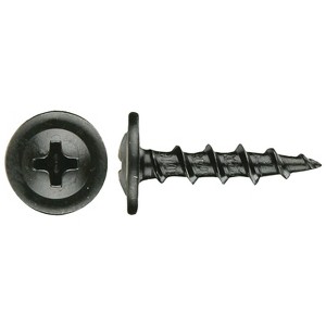 Install Bay® Phillips® Wafer-Head Stinger #8 x 1-In. Coarse Screws, 500 Count in Black, Size: 1 In. - 1 of 1