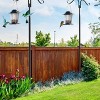 Artloge Set of 2 Heavy Duty Adjustable String Lights Poles Bird Feeder Pole Stand with Fork Shepherd Hooks for Outdoor Garden - 2 of 4