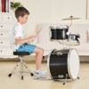 3-Piece Kids Drum Set, 14 in Beginner Drum Set with Adjustable Throne Cymbal Pedal, Starter Drum Kit for Child Kids - 2 of 4