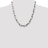 Black Bow Jewelry Men's 8mm, Sterling Silver Antiqued Oval Cable Chain Necklace - 2 of 4