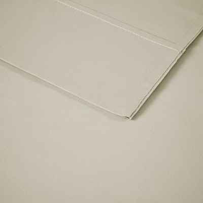 Ivory Queen Cotton Blend 4-Piece Sateen Sheet Set