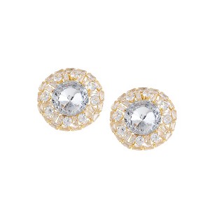 SOHI Women's Silver Circular Stud Earrings - 1 of 3