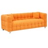 CAVINAS Teddy Fleece Loveseat Sofa with 2 Throw Pillows, Vintage Sofa Couch with Sturdy Hardware Foot Support for Living Room, Bedroom - 4 of 4
