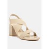 Elastic Straps Block Heel Sandals - image 2 of 4