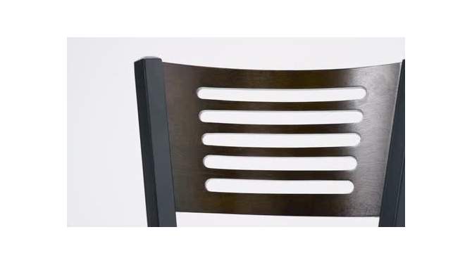 Flash Furniture Black Decorative Slat Back Metal Restaurant Chair, 2 of 12, play video