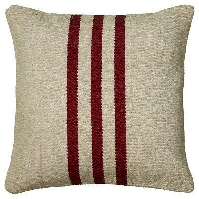 red and tan pillows