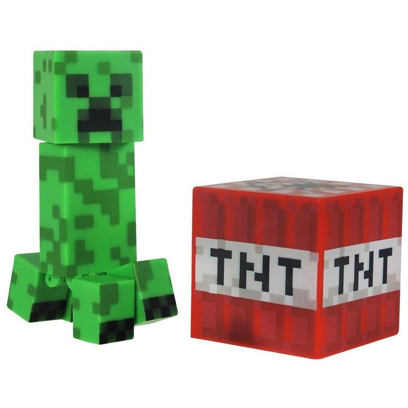 The Zoofy Group LLC Minecraft 3" Series 1 Figure With Accessories: Creeper, 1 of 2
